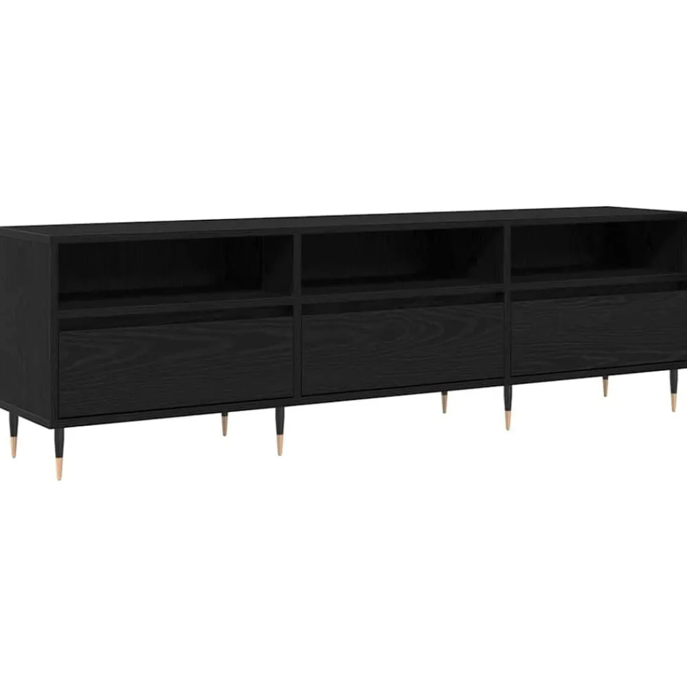vidaXL Meuble TV Chêne noir 150 x 30 x 45 cm Bois d'ingénierie