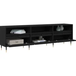 vidaXL Meuble TV Chêne noir 150 x 30 x 45 cm Bois d'ingénierie