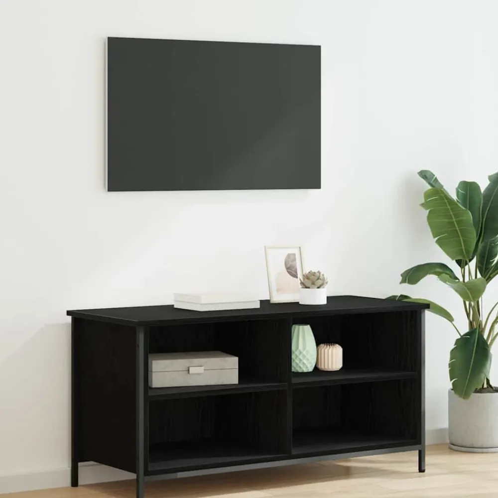 vidaXL Meuble TV Chêne noir 100 x 40 x 50 cm Bois d'ingénierie