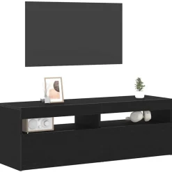 vidaXL Meuble TV Chêne noir 120 x 35 x 40 cm Bois d'ingénierie