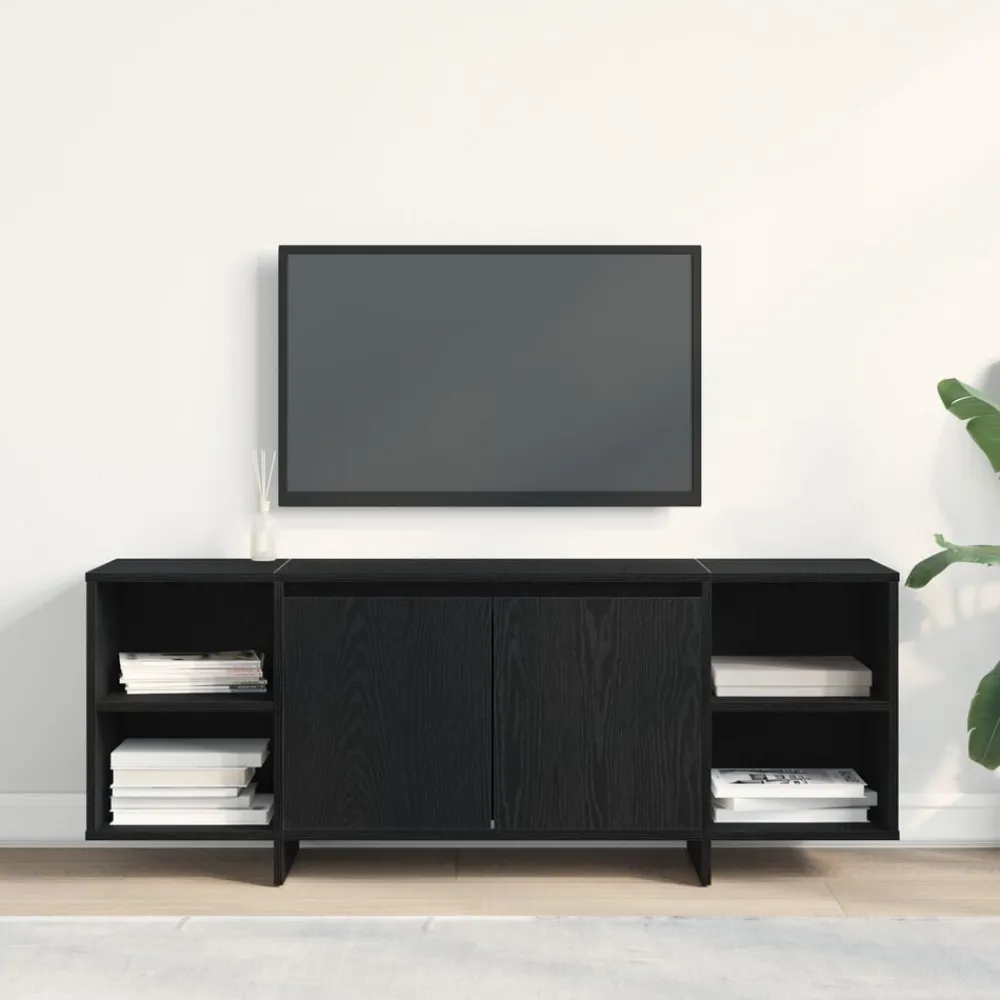 vidaXL Meuble TV Chêne noir 120 x 30 x 40,5 cm Bois d'ingénierie