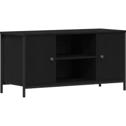 Meubles Tv-vidaXL Meuble TV Chêne noir 100 x 40 x 50 cm Bois d'ingénierie Chêne noir