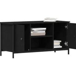 Meubles Tv-vidaXL Meuble TV Chêne noir 100 x 40 x 50 cm Bois d'ingénierie Ch&ecirc;ne noir
