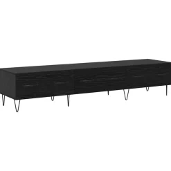 Meubles Tv-vidaXL Meuble TV Chêne noir 150 x 36 x 30 cm Bois d'ingénierie Ch&ecirc;ne noir