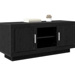 Meubles Tv-vidaXL Meuble TV Chêne noir 102 x 35 x 45 cm Bois d'ingénierie Ch&ecirc;ne noir