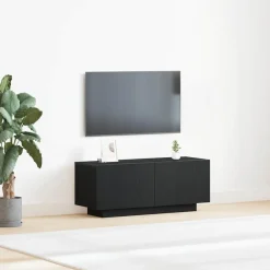 Meubles Tv-vidaXL Meuble TV Chêne noir 100 x 35 x 40 cm Bois d'ingénierie Ch&ecirc;ne noir