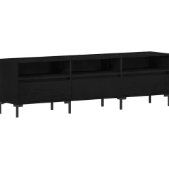 Meubles Tv-vidaXL Meuble TV Chêne noir 150 x 30 x 44,5 cm Bois d'ingénierie Ch&ecirc;ne noir