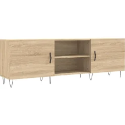 vidaXL Meuble TV chêne sonoma 150x30x50 cm bois d'ingénierie