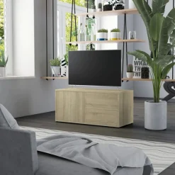 Meubles Tv-vidaXL Meuble TV Chêne sonoma 80x34x36 cm Bois d'ingénierie Ch&ecirc;ne sonoma