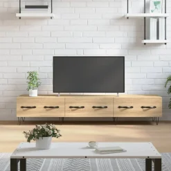 Meubles Tv-vidaXL Meuble TV chêne sonoma 150x36x30 cm bois d'ingénierie Ch&ecirc;ne sonoma