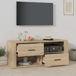 Meubles Tv-vidaXL Meuble TV Chêne sonoma 100x35x40 cm Bois d'ingénierie Ch&ecirc;ne sonoma