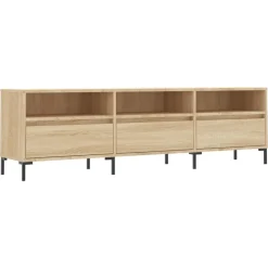 vidaXL Meuble TV chêne sonoma 150x30x44,5 cm bois d'ingénierie