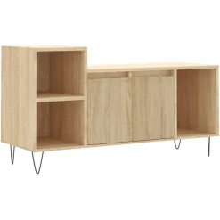Meubles Tv-vidaXL Meuble TV Chêne sonoma 100x35x55 cm Bois d'ingénierie Ch&ecirc;ne sonoma