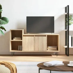 Meubles Tv-vidaXL Meuble TV Chêne sonoma 100x35x55 cm Bois d'ingénierie Ch&ecirc;ne sonoma