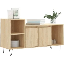 Meubles Tv-vidaXL Meuble TV Chêne sonoma 100x35x55 cm Bois d'ingénierie Ch&ecirc;ne sonoma