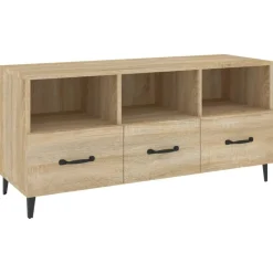 vidaXL Meuble TV Chêne sonoma 102x35x50 cm Bois d'ingénierie