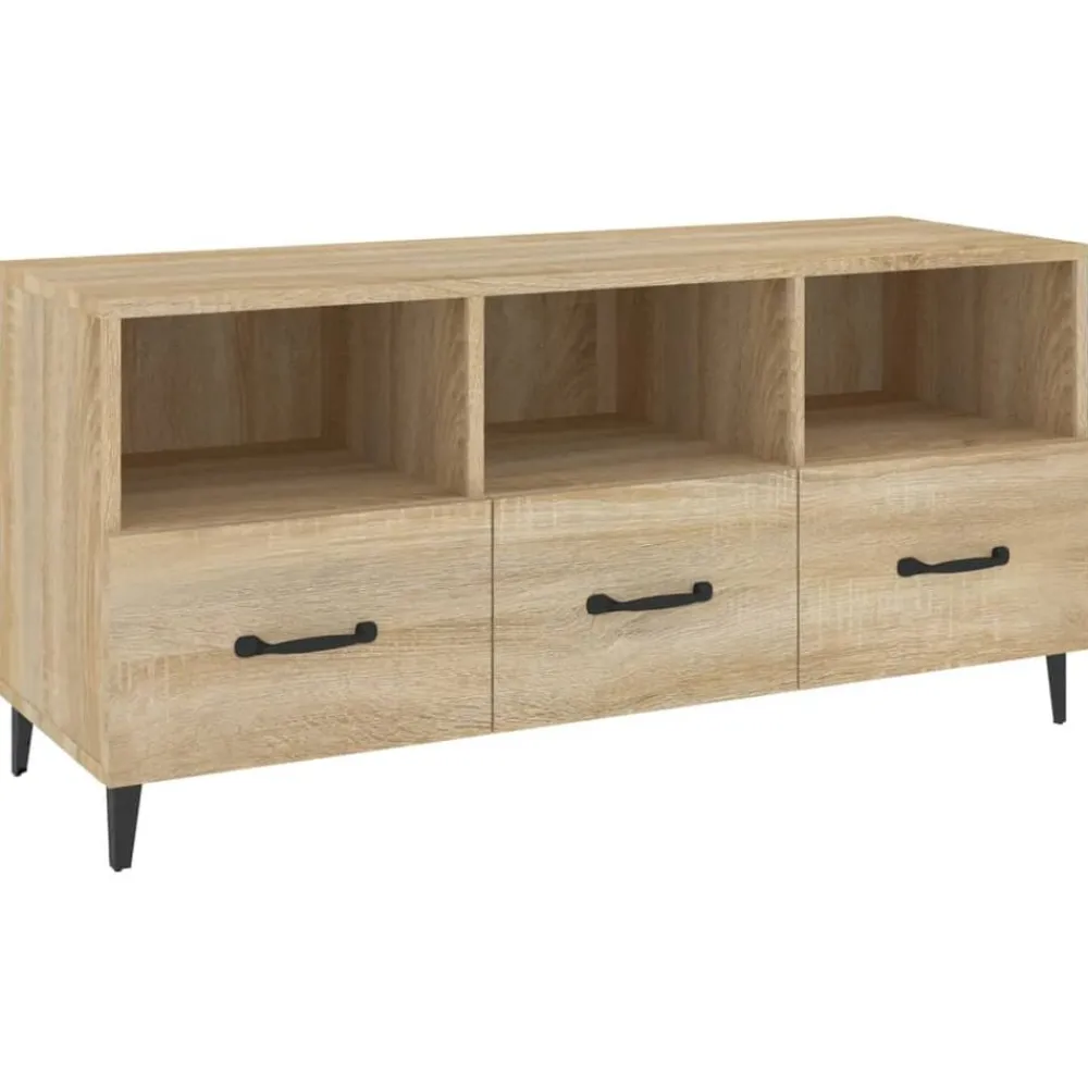 vidaXL Meuble TV Chêne sonoma 102x35x50 cm Bois d'ingénierie