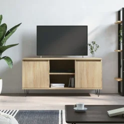 Meubles Tv-vidaXL Meuble TV chêne sonoma 104x35x50 cm bois d'ingénierie Ch&ecirc;ne sonoma
