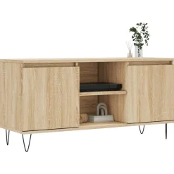 Meubles Tv-vidaXL Meuble TV chêne sonoma 104x35x50 cm bois d'ingénierie Ch&ecirc;ne sonoma