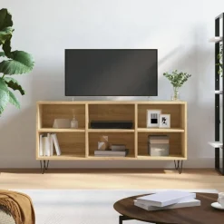 Meubles Tv-vidaXL Meuble TV chêne sonoma 103,5x30x50 cm bois d'ingénierie Ch&ecirc;ne sonoma