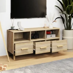 Meubles Tv-vidaXL Meuble TV Chêne sonoma 102x36x50 cm Bois d'ingénierie Ch&ecirc;ne sonoma