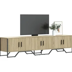 Meubles Tv-vidaXL Meuble TV chêne sonoma 180x34x41 cm bois d'ingénierie Ch&ecirc;ne sonoma