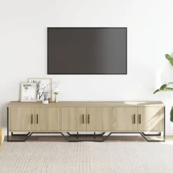 Meubles Tv-vidaXL Meuble TV chêne sonoma 180x34x41 cm bois d'ingénierie Ch&ecirc;ne sonoma