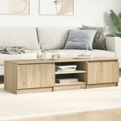 Meubles Tv-vidaXL Meuble TV Chêne sonoma 140x40x35,5 cm Bois d'ingénierie Ch&ecirc;ne sonoma