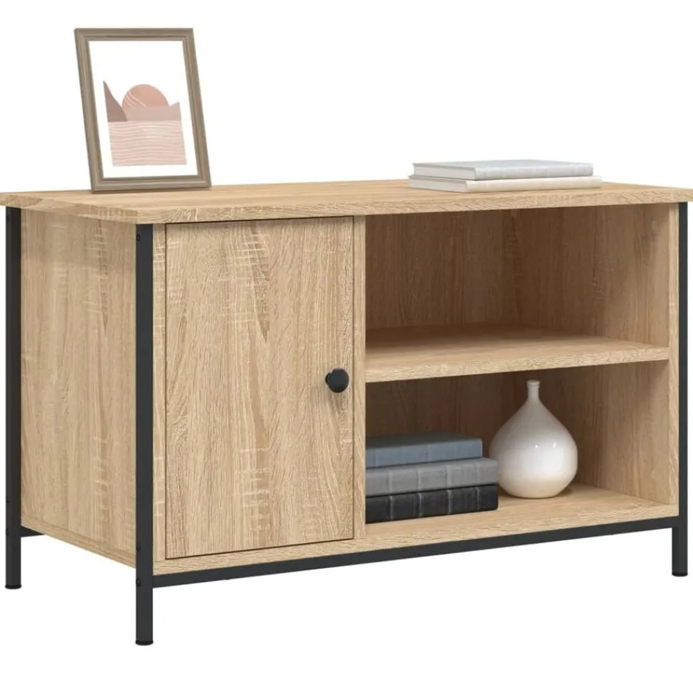 vidaXL Meuble TV Chêne sonoma 80x40x50 cm Bois d'ingénierie
