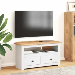 vidaXL Meuble TV d'angle 93x49x49 cm Pin Assortiment Panama