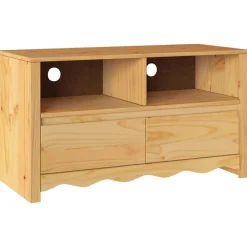 vidaXL Meuble TV Drammen Chêne 99 x 43 x 55 cm Bois de pin massif