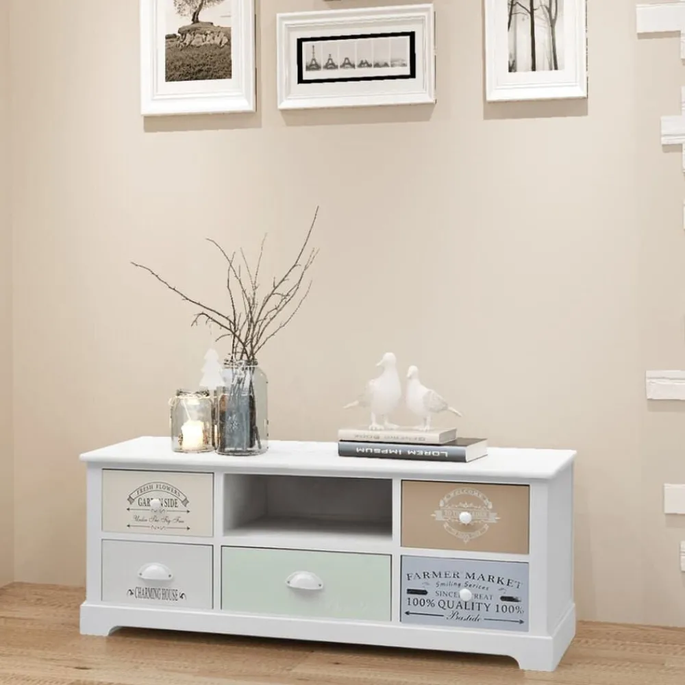 vidaXL Meuble TV en style français Bois