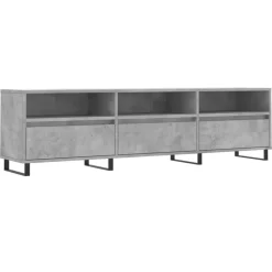 Meubles Tv-vidaXL Meuble TV 150x30x44,5 cm bois d'ingénierie Gris béton