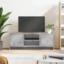 Meubles Tv-vidaXL Meuble TV 102x30x37,5 cm bois d'ingénierie Gris béton