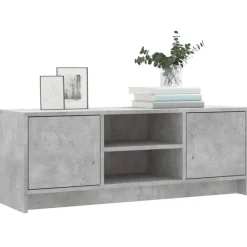 Meubles Tv-vidaXL Meuble TV 102x30x37,5 cm bois d'ingénierie Gris béton