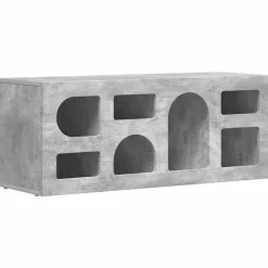 Meubles Tv-vidaXL Meuble TV 100 x 35 x 40 cm Bois d'ingénierie Gris béton