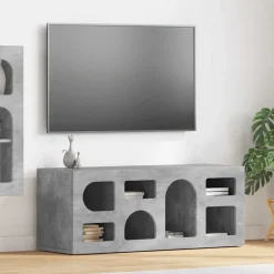 Meubles Tv-vidaXL Meuble TV 100 x 35 x 40 cm Bois d'ingénierie Gris béton