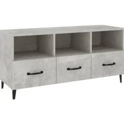 Meubles Tv-vidaXL Meuble TV 102x35x50 cm Bois d'ingénierie Gris béton
