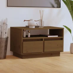 vidaXL Meuble TV 60x35x37 cm Bois de pin massif
