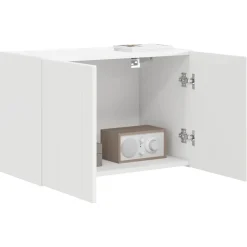 Meubles Tv-vidaXL Meuble TV mural 59,5 x 31 x 40 cm Bois d'ingénierie Blanc
