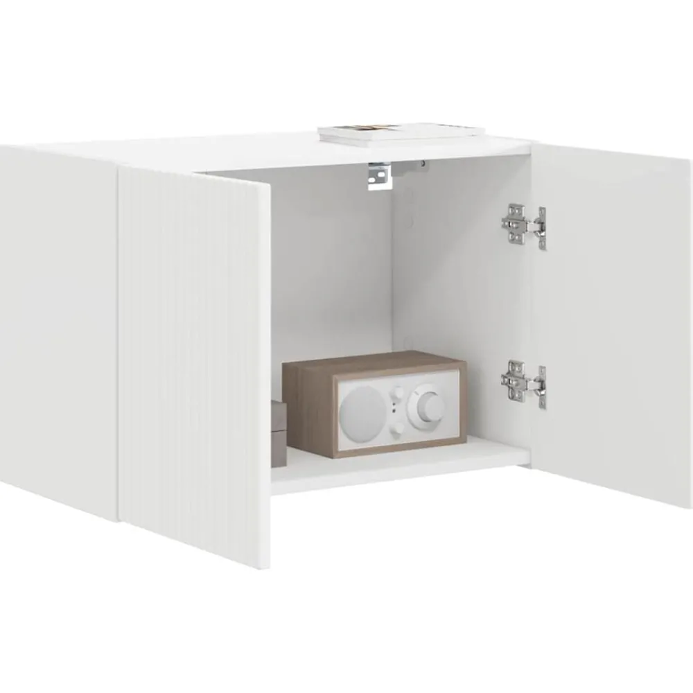 Meubles Tv-vidaXL Meuble TV mural 59,5 x 31 x 40 cm Bois d'ingénierie Blanc