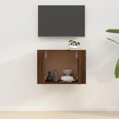 Meubles Tv-vidaXL Meuble TV mural Chêne marron 57x34,5x40 cm Ch&ecirc;ne marron