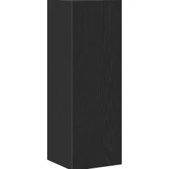 Meubles Tv-vidaXL Meuble TV mural Chêne noir 30,5 x 30 x 90 cm Bois d'ingénierie Ch&ecirc;ne noir