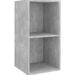 Meubles Tv-vidaXL Meuble TV mural 37x37x72 cm Bois d’ingénierie Gris béton