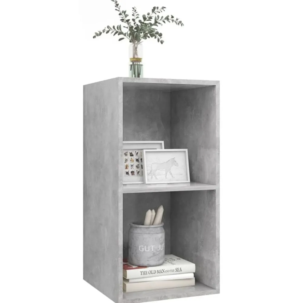 Meubles Tv-vidaXL Meuble TV mural 37x37x72 cm Bois d’ingénierie Gris béton