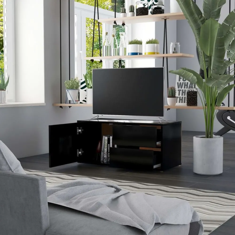 vidaXL Meuble TV 80x34x36 cm Bois d'ingénierie