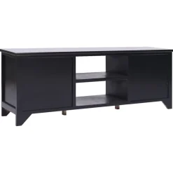 Meubles Tv-vidaXL Meuble TV 108x30x40 cm Bois de Paulownia solide Noir