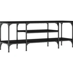 vidaXL Meuble TV 121x35x45 cm bois d'ingénierie et fer