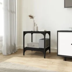 vidaXL Meuble TV 40x33x41 cm Bois d'ingénierie et acier