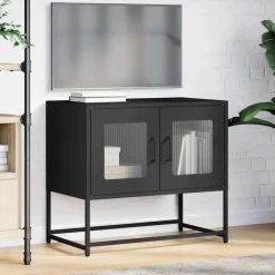 Meubles Tv-vidaXL Meuble TV 68x39x60,5 cm acier laminé à froid Noir